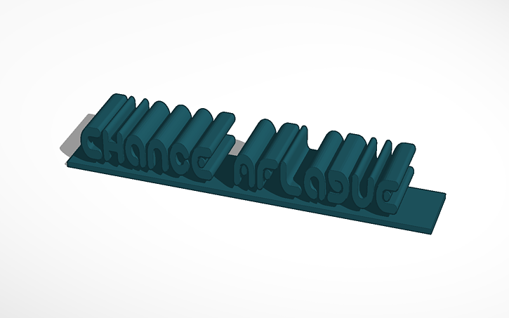 3D Design Name Plate Tinkercad