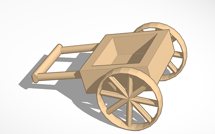 Tinker Cart 3D design Pioneer hand cart (Happy 24 of July!!!!!) | Tinkercad