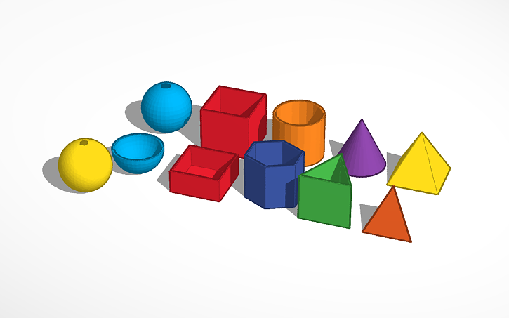 3D design GeoSolids Manipulatives - Tinkercad