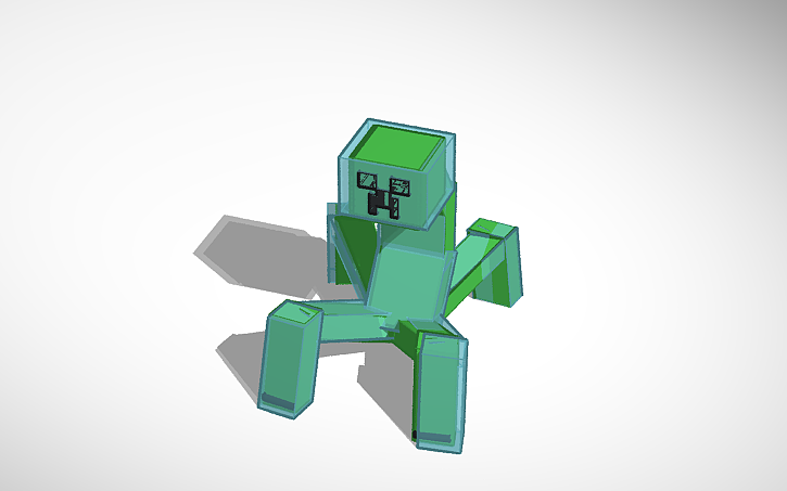 3d Design Charged Mutant Creeper Tinkercad