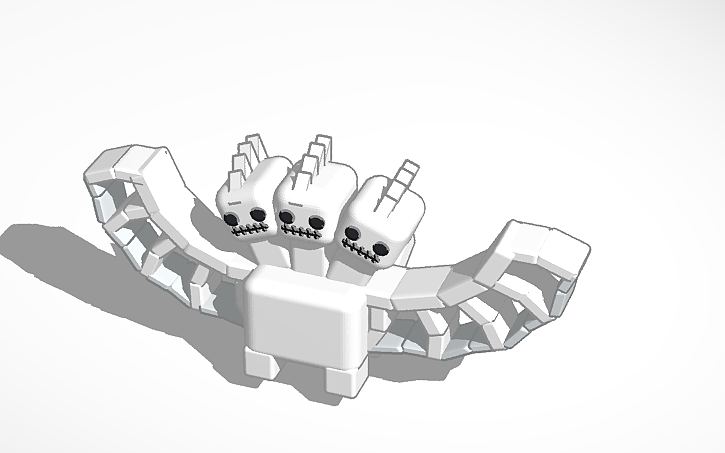 3d Design Skelly Winged Hydra Tinkercad