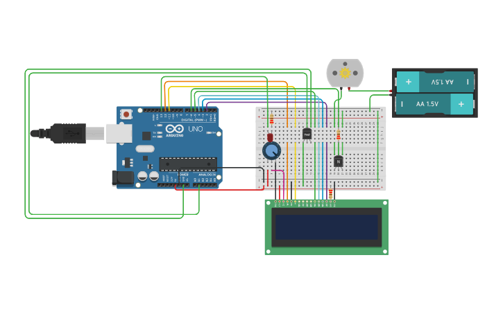 Circuit design PID Control - Tinkercad