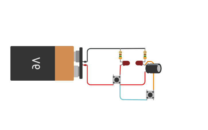 Circuit design Capacitor - Tinkercad