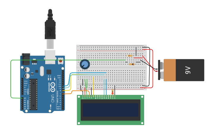 Circuit design R1.12 Voltmeter - Tinkercad