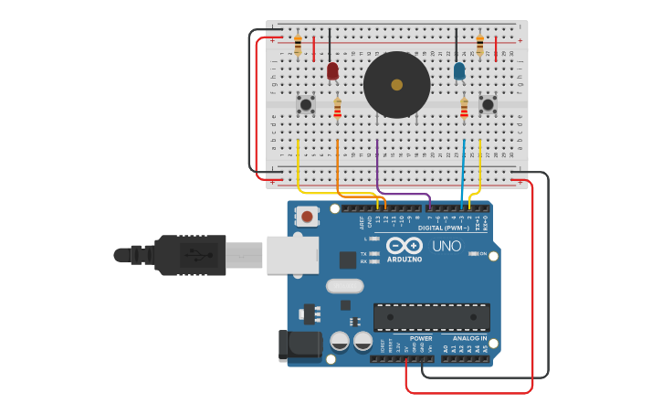 Clicker Arduino Circuit design Clicker - Tinkercad