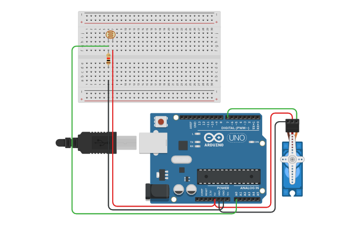 Circuit design Servomotores con Arduino - Tinkercad