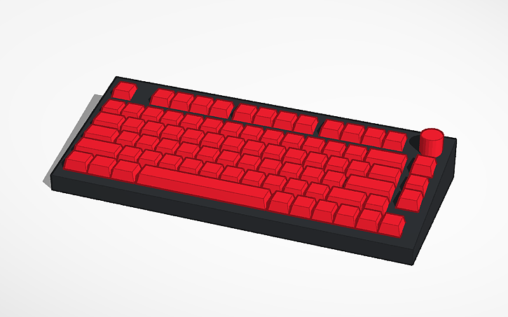 3D design keyboard model - Tinkercad