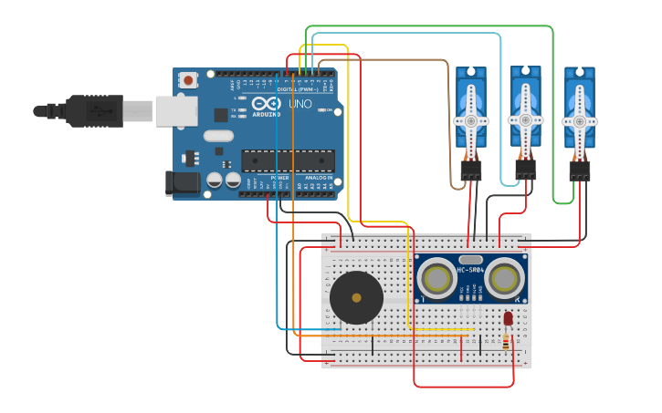 Circuit design RPS Bot - Tinkercad