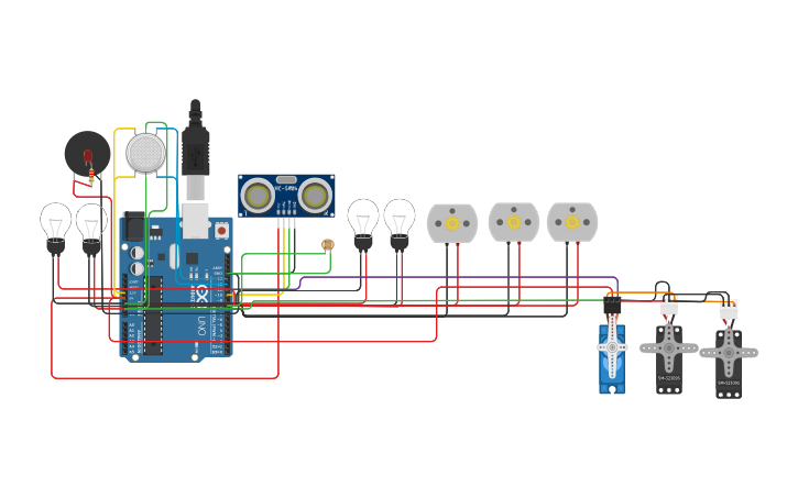 Circuit design Smart Home Project Using Arduino - Tinkercad