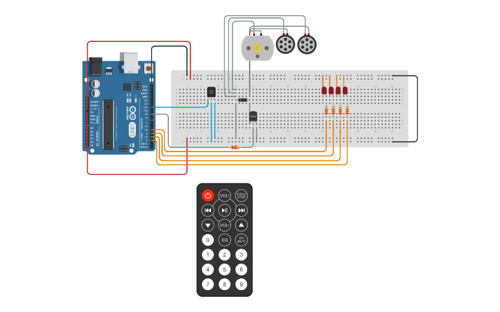 Circuit design IR Vibration Circuit - Tinkercad