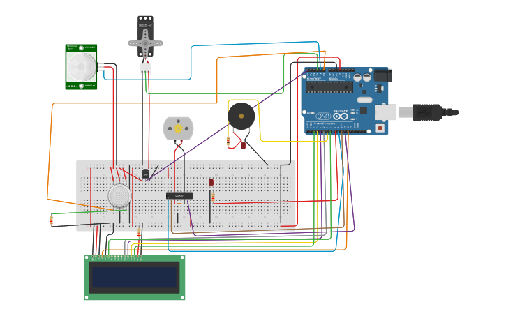 Circuit design Automated Safety System for Buses -ES- GP | Tinkercad