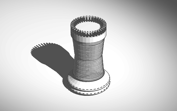 Solidworks Rook Design 3D design Chopped Up Rook - Tinkercad