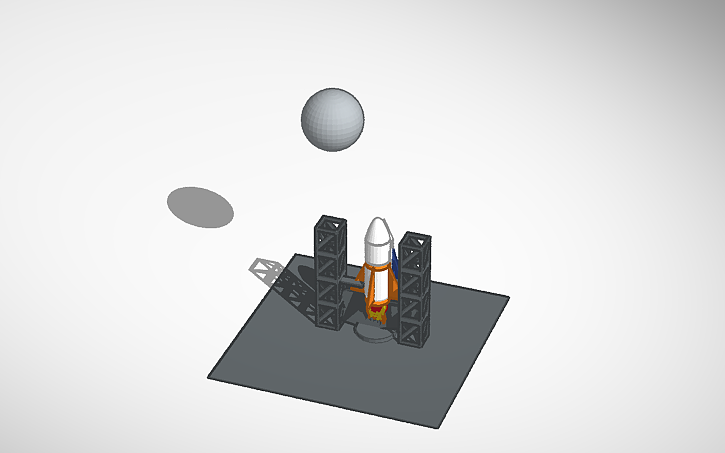 Free 3d Interior Rockets Design 3D design Space Rocket - Tinkercad