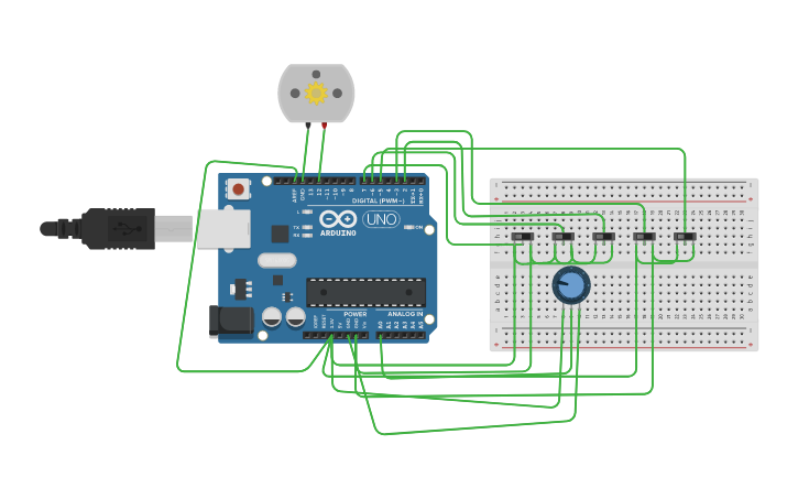 Circuit design power window - Tinkercad