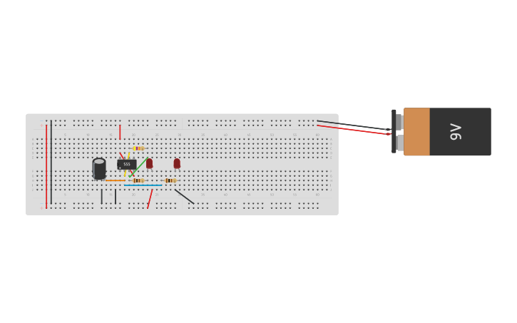 Circuit design Alternate Flashing LED Lights - Tinkercad