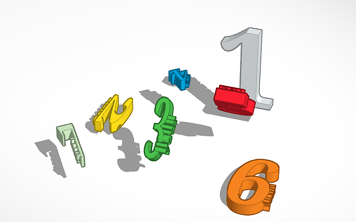 3D design 1-2: Nine ate SEVEN - Tinkercad