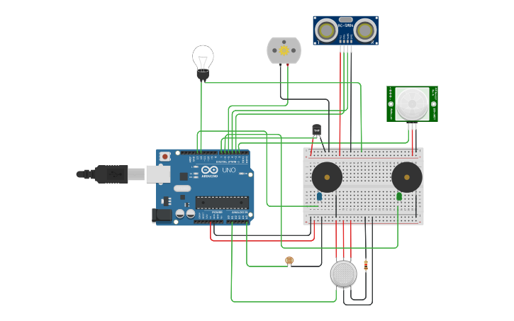 Circuit design IOT group project Circuit - Tinkercad