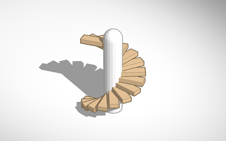 3D design Spiral Stairs - Tinkercad