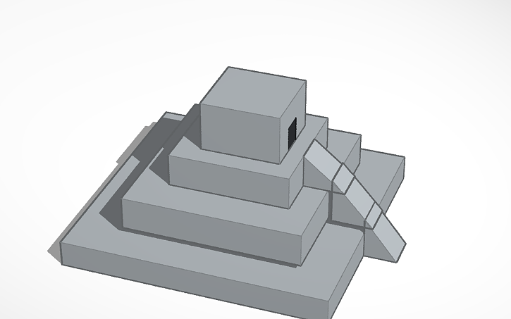 3D design aztec temple - Tinkercad
