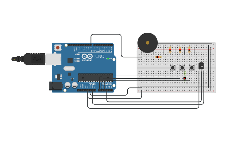 Circuit design Đàn piano - Tinkercad