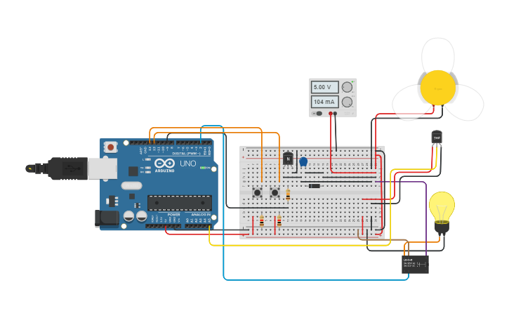Circuit design Temperature Sensor B | Tinkercad