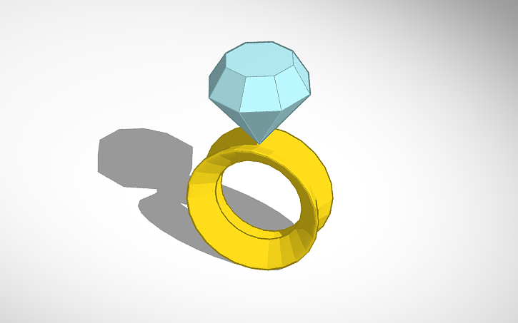 3D design Diamond Ring | Tinkercad