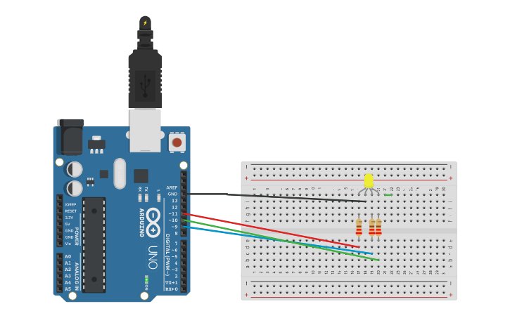 Circuit design RGB LED ARDUINO PROJECT - Tinkercad