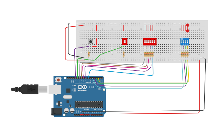 Circuit Design Memoria Ram 32 X 4 - Tinkercad