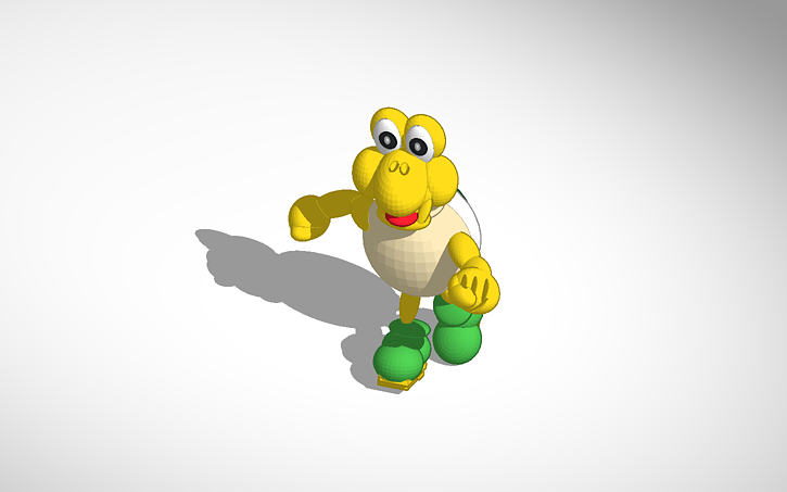 3D design Koopa Troopa - Tinkercad