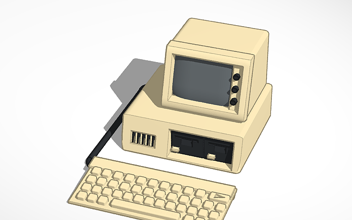 3d Cad File Computer Terminal 3D design IBM Pc Terminal - Tinkercad