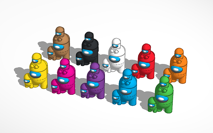 3D design Among Us - Tinkercad