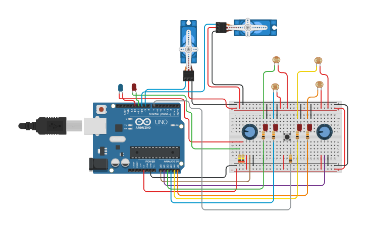 Dual Axis Solar Tracker Arduino Based Tinkercad Dual Axis Solar Tracker Arduino Based Tinkercad