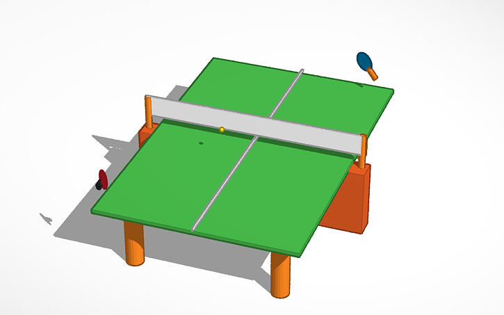 masa tenisi tinkercad