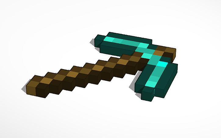 3D design Pico de diamante de minecraft - Tinkercad