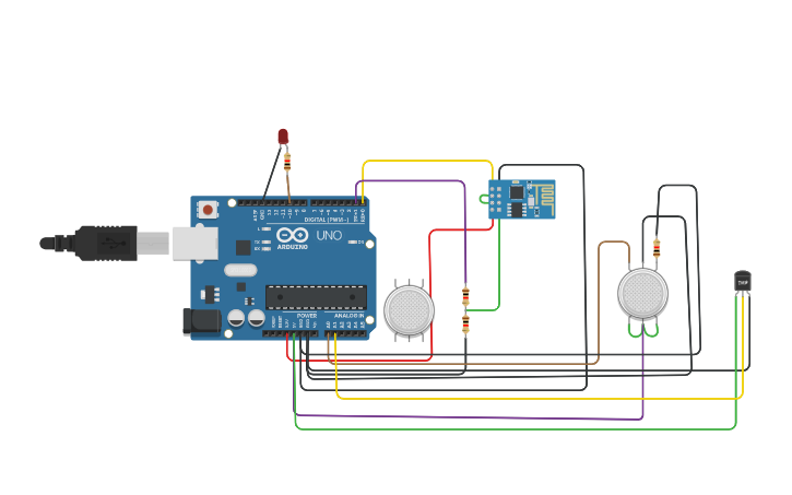 Circuit design final iot - Tinkercad