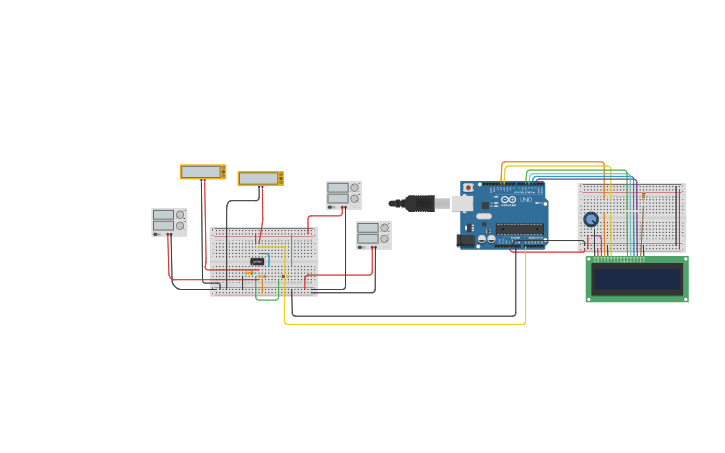 Circuit Design Medição De Nível Com Amplificador - Tinkercad