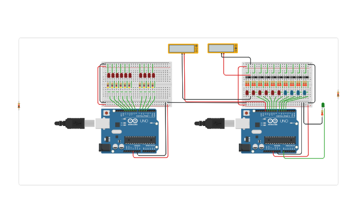 Circuit design Multi LEDs Control | Tinkercad