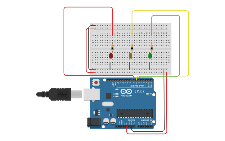 Circuit design arduino strobo - Tinkercad
