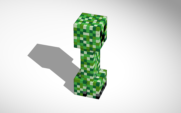 3D design creeper (minecraft) - Tinkercad