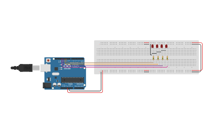 Circuit design LEDs 1 - ws arduino | Tinkercad
