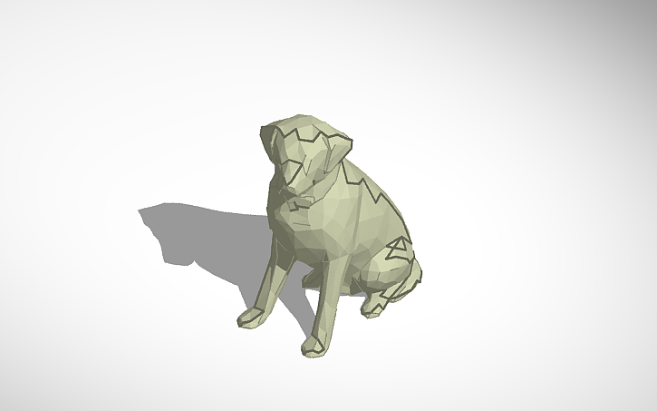 3D design labrador dog - Tinkercad