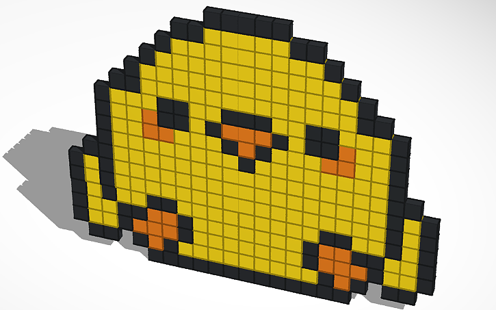 3D design Pollito pixel | Tinkercad