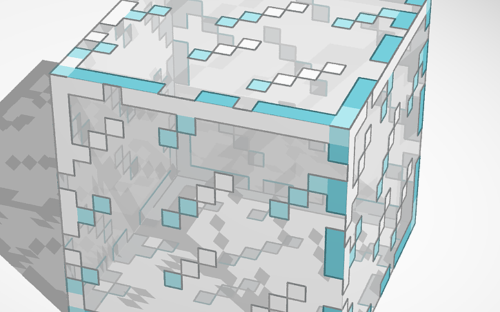 3D design Minecraft Glass Block - Tinkercad