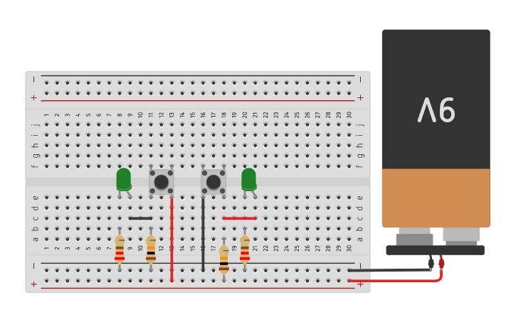 Circuit design Pull up/down | Tinkercad