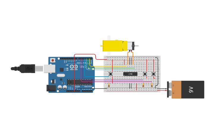 Circuit design controlMotorPWM_botones - Tinkercad