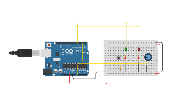 Circuit design Arduino Quiz - Ahmed Ayad - Tinkercad
