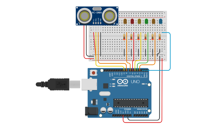Circuit design señal luminca | Tinkercad