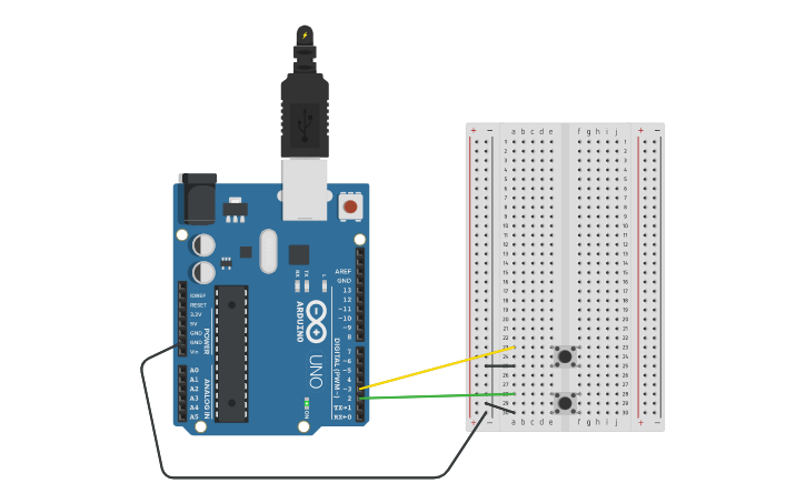 Circuit design Counting to 10 with the Arduino Library | Tinkercad