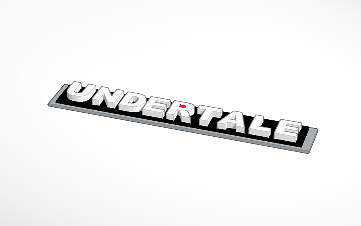 Undertale Logo Tinkercad Undertale Logo Tinkercad