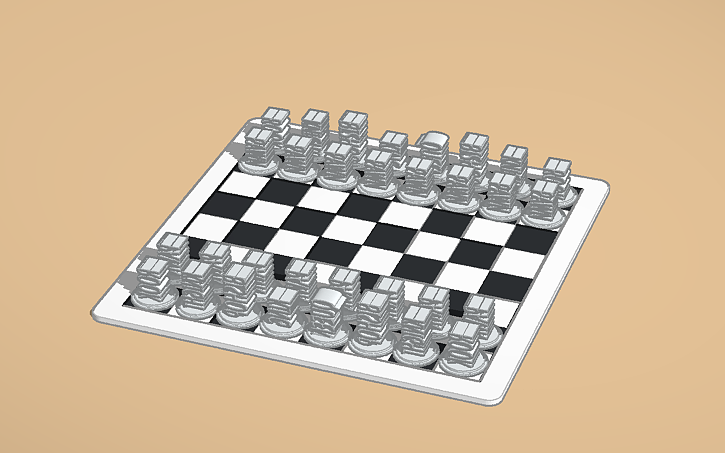 Think Chess Design 3D design Literal Chess Set #adskChessChallenge - Tinkercad